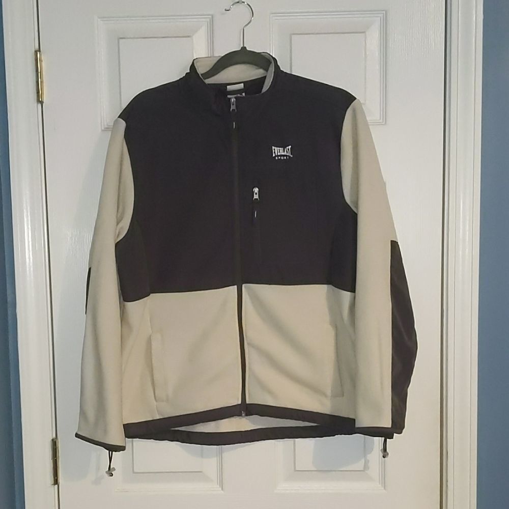 Everlast gray ivory fleece jacket Sz XL